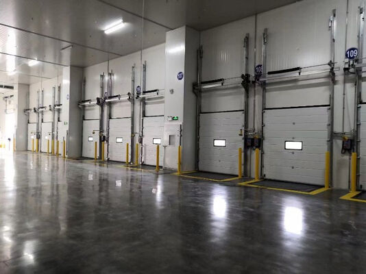 Buy Operating Temperature Industrial Sectional Doors offering Surface Finishes Wood Grain Orange Peel Flush and Finger Protection Panel for operation online manufacture