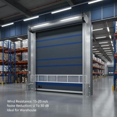 Buy Customizable Industrial Fast Door Offering Wind Resistance 15 to 20 meters per second and Noise Reduction Up To 30 decibels Ideal for Warehouse online manufacture