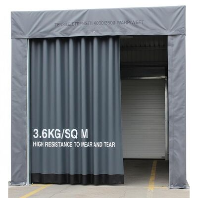 Buy High Resistance To Wear And Tear Loading Dock Shelter With Tensile Strength 4000 3500 Warp Weft And Strong Pvc Curtain Panel 3.6kg per Square Meter online manufacture