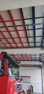 Transparent Aluminum Industrial Sectional Doors For Fire Protection Exhibition Halls