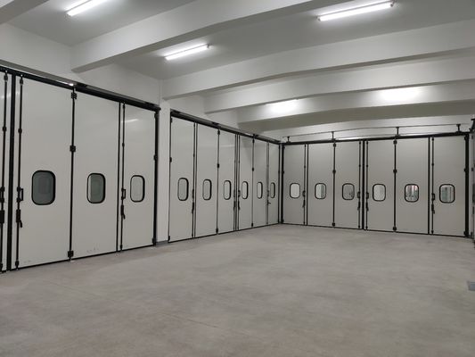 Customized Grey Folding Doors No Motor With Cast Iron Hinges