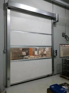 PVC Fabric Fast Roll Up Garage Doors Auto Roller Shutter Doors 0.8 - 1.2m/s speed