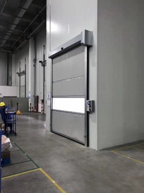 PVC Fabric Fast Roll Up Garage Doors Auto Roller Shutter Doors 0.8 - 1.2m/s speed