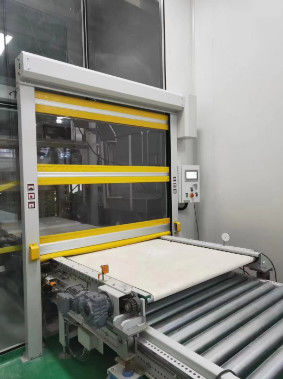 Assembly Line High Speed Industrial Fast Door With PVC Curtain Transparent Window