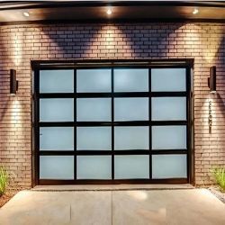 Modern Automatic Aluminum Clear Panel Steel Bi-Fold Garage Door