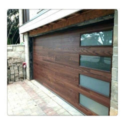 Insulated Exterior / Interior industrial sectional doors Double Tempered Aluminum New Steel / Security / Metal / Patio /