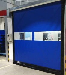 Zipper Structure High Speed Rolling PVC Doors For Clean Room