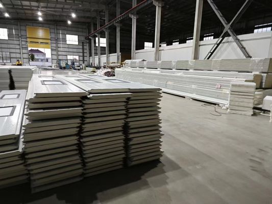 Customized Commercial Sectional Door Insulated Double Layer Transparent Window