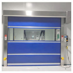 PVC Fast Acting Roller Shutter Doors Self Extinguishing Grade With Windproof Rod