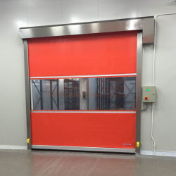 Insulated PVC High Speed Door Speed Closing 0.6-0.8m/s Superior Thermal Insulation PVC Red