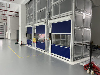 Galvanized Steel PVC Industrial Fast Door 2m/s 900N / 800N Tear Resistance