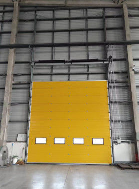 Wind Resistant Sectional Industrial Door Heat Insulating For Factory And Hangar