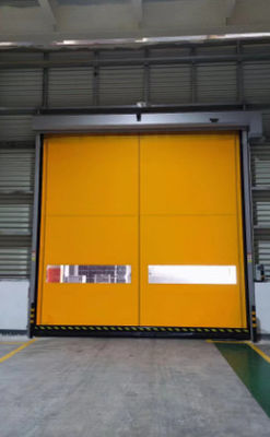 Yellow PVC Fast Acting Roll Up Doors High Speed Roll Up Service Doors