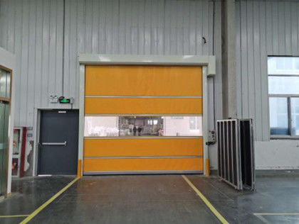 Auto High Speed Vinyl Roll Up Doors Photoelectric Safety Protection 0.8 - 1.2m/s