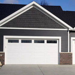 Modern residential commercial sandwich panel automatically insulated electric sectional overhead flat steel garage door